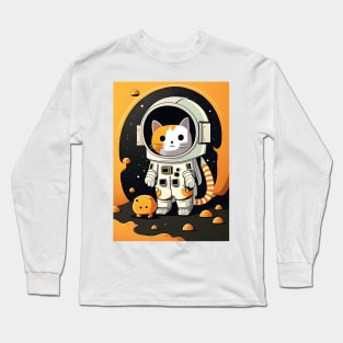 I'm Cat Astronaut, Funny Cat Floating Around The Planets - Love Cats Long Sleeve T-Shirt